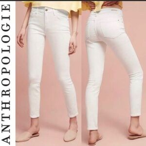 Anthropologie Pilcro and the Letterpress white high rise skinny jeans size 25